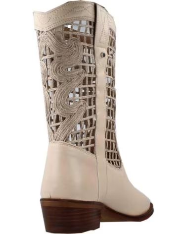CMP CAMPAGNOLO BOTAS ESTILO CAMPERO CON DETALLE DE REJILLA METÁLICA EN TONO BEIGE