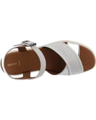 GEOX SANDÁLIAS D550NF COM TIRAS CRUZADAS E PLATAFORMA BLANCO