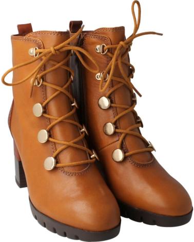 Botines de Mujer HISPANITAS BOTIN PIEL MOSTAZA