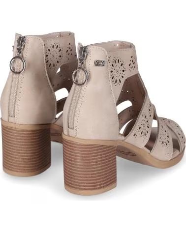 CHIKA10 SANDALIA CON TACON PARA MUJER ROSALINDA 07 COLOR BEIG