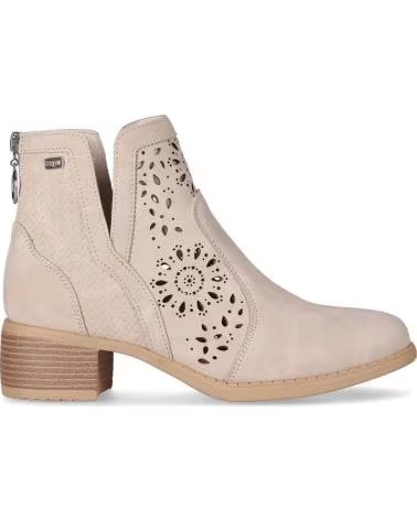 CHIKA10 RAMBLA 06 STIEFELETTEN MIT CUT-OUT-DETAILS BEIG-BEIGE