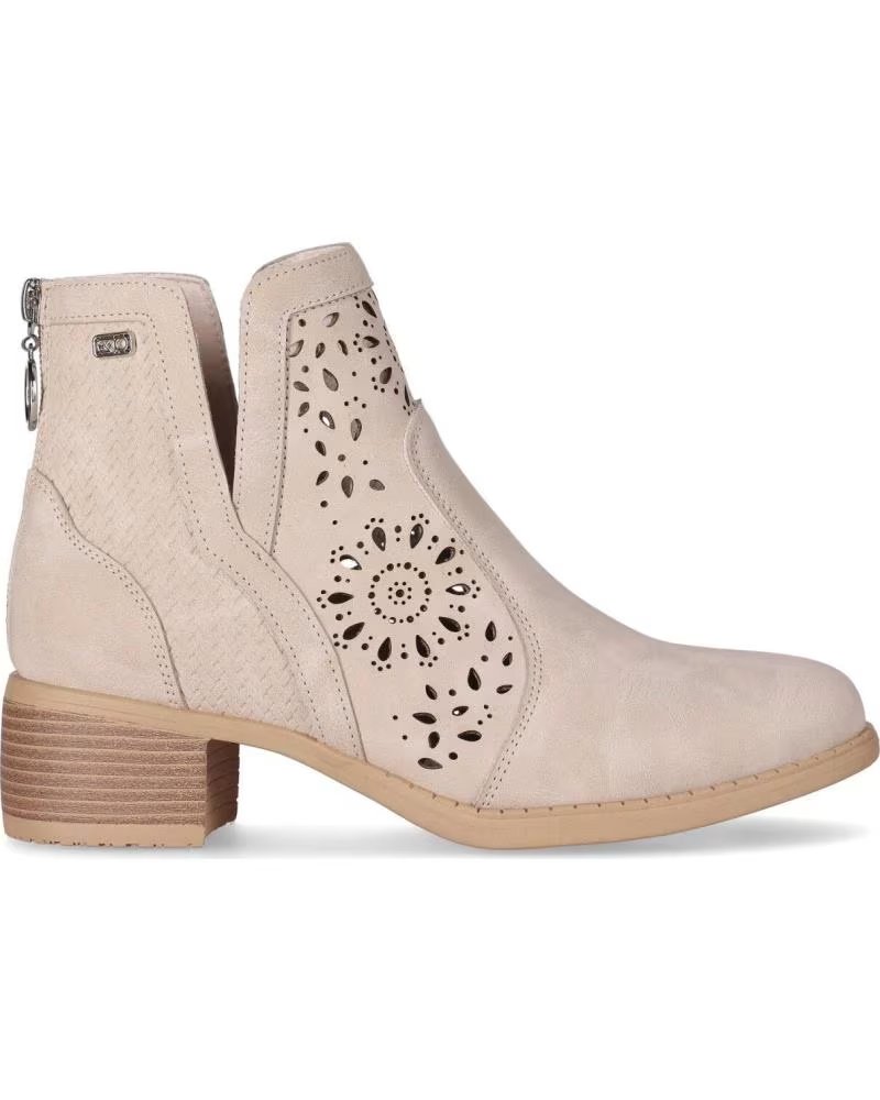 CHIKA10 RAMBLA 06 STIEFELETTEN MIT CUT-OUT-DETAILS BEIG-BEIGE