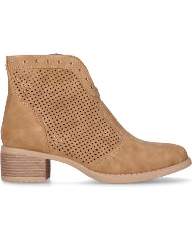 CHIKA10 STIVALETTI RAMBLA 08 IN PELLE TRAFORATA CUERO-TAN