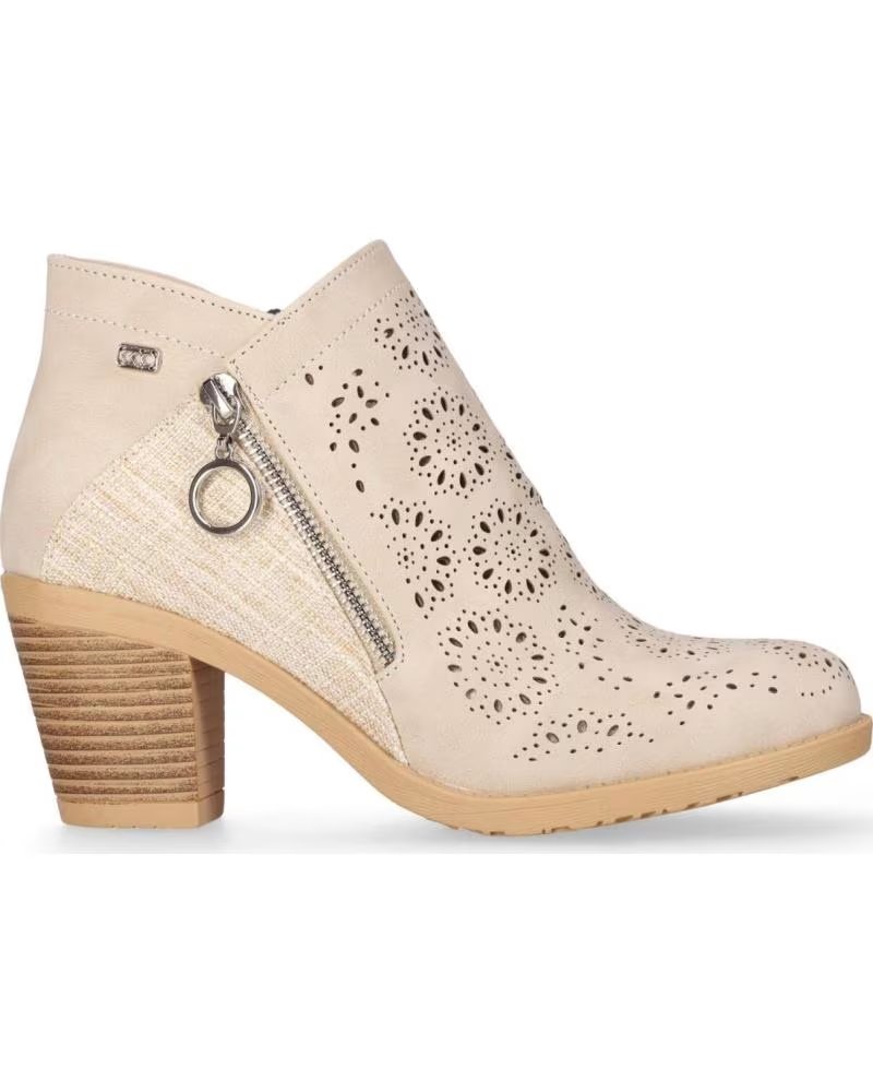 CHIKA10 TONIA STIEFELETTEN MIT CUT-OUTS UND SEITLICHEM REISSVERSCHLUSS BEIG-BEIGE