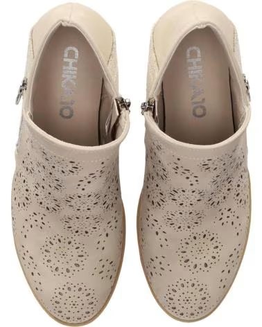 CHIKA10 TONIA STIEFELETTEN MIT CUT-OUTS UND SEITLICHEM REISSVERSCHLUSS BEIG-BEIGE