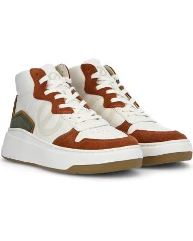 NO NAME SNEAKERS BRIDGET MID WHITE-PEACH