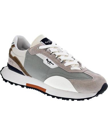 PEPE JEANS ZAPATOS ZAPATOS HOMBRE ZAPATILLAS BAJAS MODELO ARCHER BLOCK BEIGE