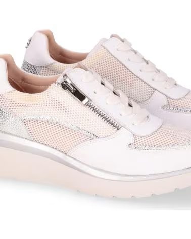 CHIKA10 ZAPATILLAS CASUAL HIBISCO 06 CON CIERRE LATERAL Y DETALLES METALIZADOS BLANCO-WHITE