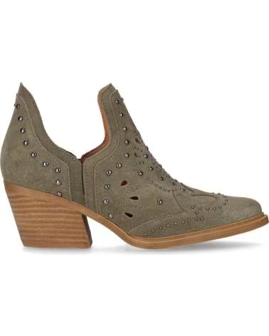 CHIKA10 BOTTINES NEREIDA AVEC DÉTAIL AJOURÉ ET TALON BLOC KAKI-KHAKI