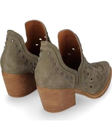CHIKA10 BOTTINES NEREIDA AVEC DÉTAIL AJOURÉ ET TALON BLOC KAKI-KHAKI