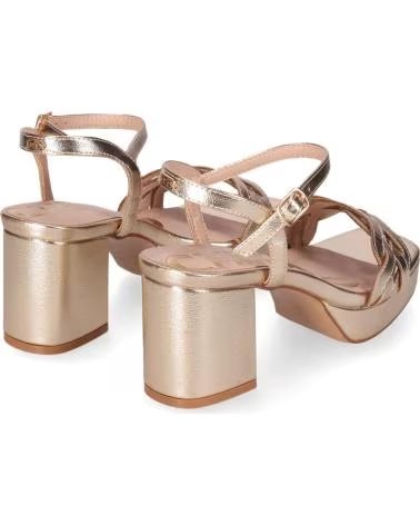 CHIKA10 FLORA 30 PLATFORM HEELED SANDAL PLATINO-LG GOLD
