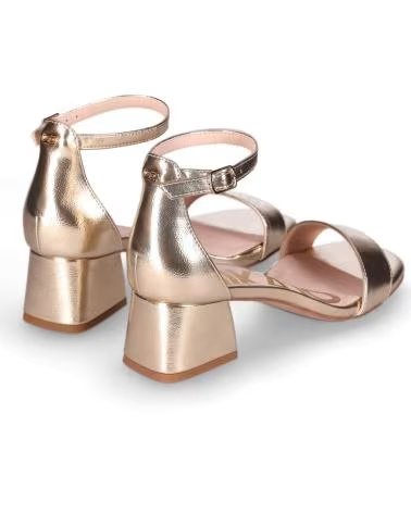 CHIKA10 SANDALE MELANIA À TALON BLOC PLATINO-LG GOLD