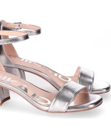 CHIKA10 SANDÁLIAS DE SALTO BLOCO MELANIA PLATA-SILVER