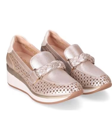 CHIKA10 WEDGE LOAFERS WITH BRAIDED DETAIL PLATINO-LG GOLD
