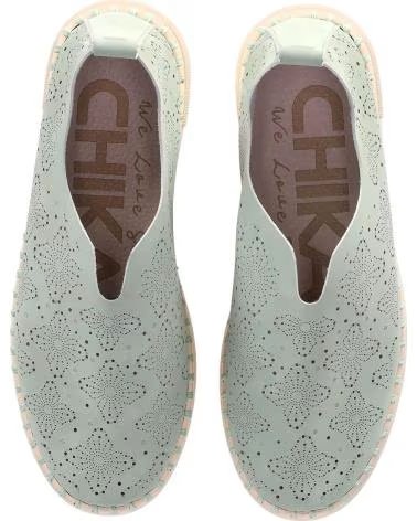 CHIKA10 CARMEN UP 04 STRUKTURIERTE SLIP-ON SNEAKER VERDE-GREEN