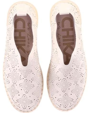 CHIKA10 SNEAKERS SLIP-ON TRAFORATE CON ZEPPA CARMEN BEIG-BEIGE