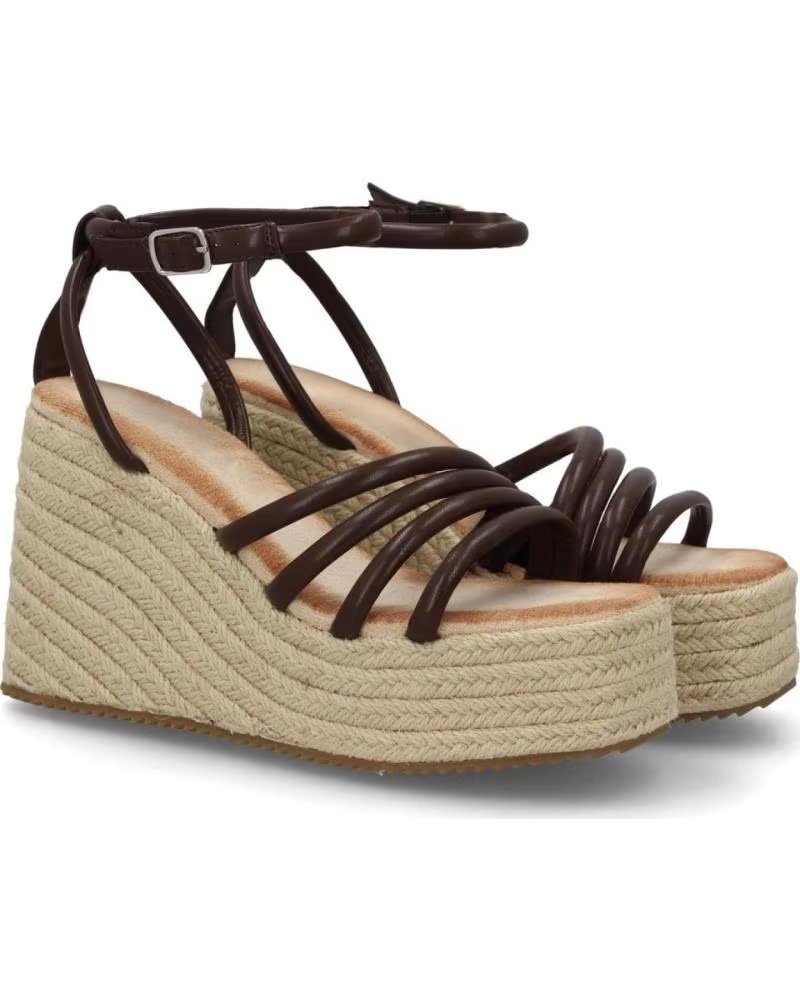 SPORT3PUNTO0 KEILSANDALETTE MIT WICKELRIEMEN UND PLATEAU VARIOS COLORES