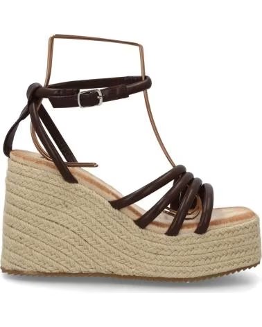 SPORT3PUNTO0 KEILSANDALETTE MIT WICKELRIEMEN UND PLATEAU VARIOS COLORES