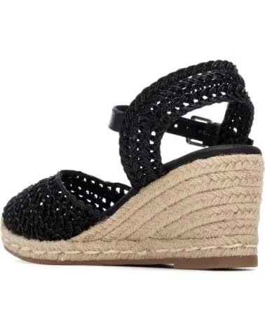 XTI SANDÁLIA DE CUNHA XTI 145296 COM FECHO DE FIVELA NEGRO