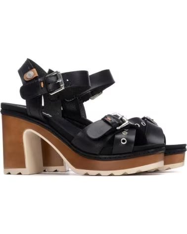 REFRESH 175290 PLATFORM SANDALS WITH BLOCK HEEL NEGRO