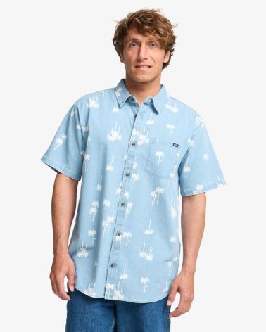 BILLABONG CAMISA DE MANGA CORTA BILLABONG 24A041506 CON ESTAMPADO CELESTE