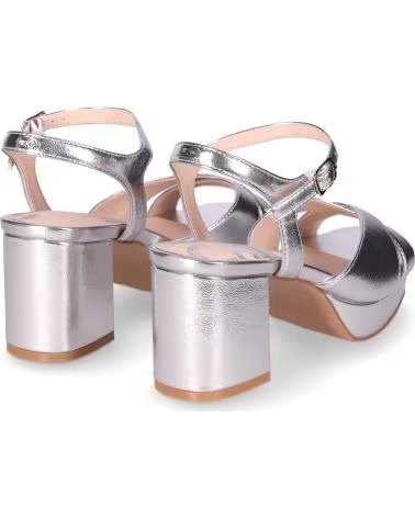 CHIKA10 SANDALE FLORA À TALON BLOC ET PLATEFORME PLATA-SILVER