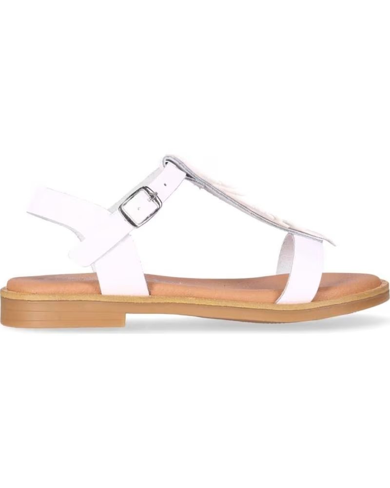 CHIKA10 CHIC 02 FLAT SANDAL WITH BUCKLE CLOSURE BLANCO-WHITE