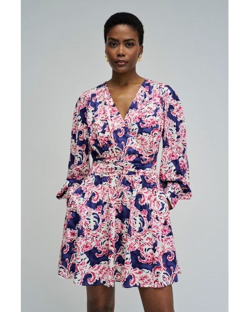 SALSA VESTIDO CURTO ESTAMPADO COM MANGAS BUFANTES VARIOS COLORES