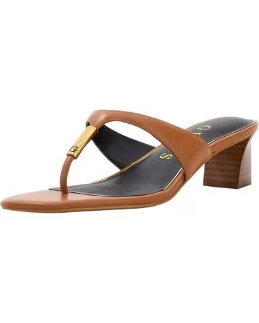 GUESS SANDÁLIAS YAIZA ESTILO CHINELO COM SALTO BLOCO MARRON