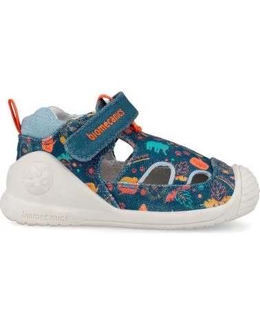 BIOMECANICS SANDALI 262184-A55 CON CHIUSURA A STRAPPO AZUL