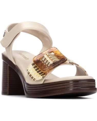 REFRESH SANDALE À TALONS AVEC DÉTAIL TRESSÉ ET FERMETURE VELCRO BEIGE