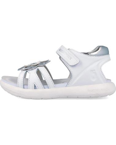 BIOMECANICS SANDALIAS CON DETALLE FLORAL Y CIERRE DE VELCRO BLANCO