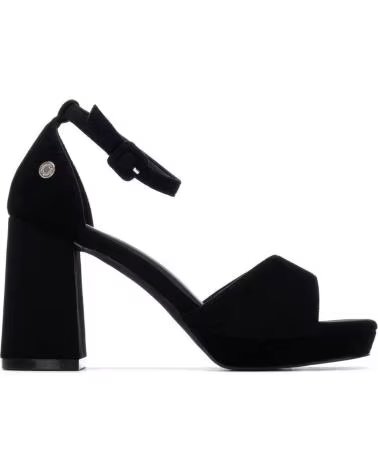 REFRESH SANDALO CON TACCO, PLATEAU E CINTURINO 175253 NEGRO