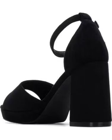 REFRESH SANDALO CON TACCO, PLATEAU E CINTURINO 175253 NEGRO