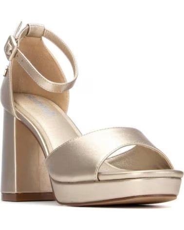 REFRESH SANDALO CON TACCO A BLOCCO, PLATEAU E CINTURINO 175253 ORO