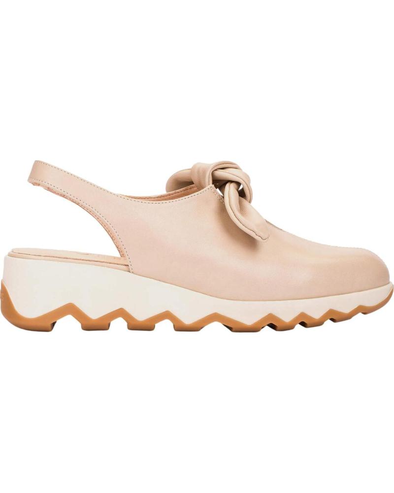 WONDERS SIMON SANDALIA DESTALONADA CON LAZO Y CUÑA 4 CM BEIGE REF 1171469