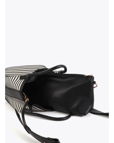 LOLA CASADEMUNT BOLSO SHOPPER RAYAS LS2604084 EN COLOR NEGRO