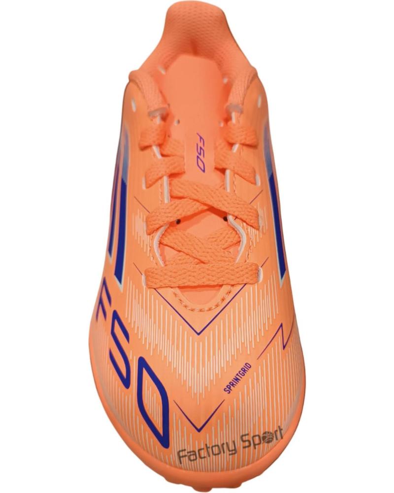ADIDAS BOTAS DE FÚTBOL ADIDAS F50 CLUB TF PARA NIÑOS NARANJA-AZUL