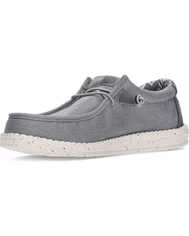 HEY DUDE STRETCH CANVAS MOCCASINS HD4070 GREY