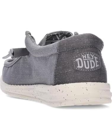 HEY DUDE STRETCH CANVAS MOCCASINS HD4070 GREY