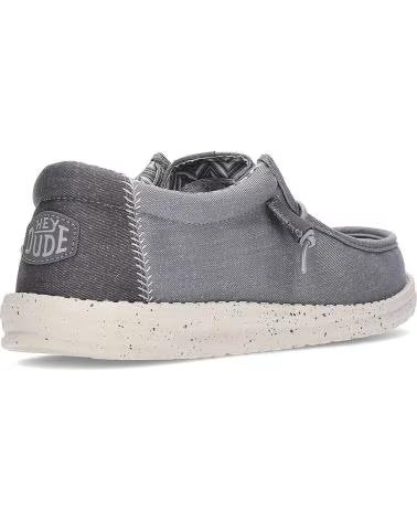 HEY DUDE STRETCH CANVAS MOCCASINS HD4070 GREY