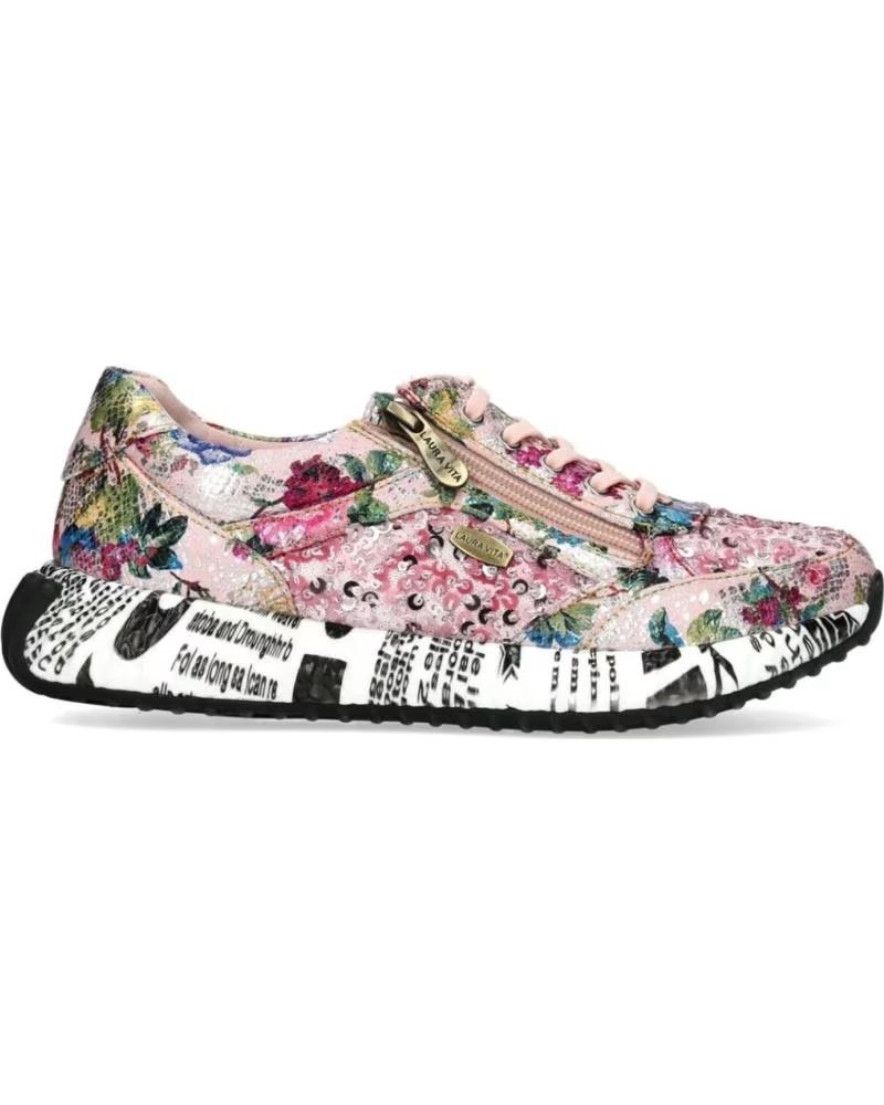 LAURA VITA BURTON 11 URBAN-SNEAKER MIT BLUMENMUSTER ROSA