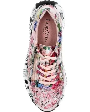 LAURA VITA BURTON 11 URBAN-SNEAKER MIT BLUMENMUSTER ROSA