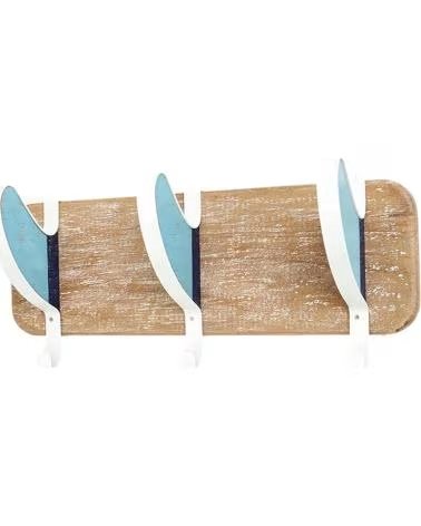 BATELA CABIDEIRO DE PAREDE ESTILO NÁUTICO COM BARBATANAS DE SURF AZUL