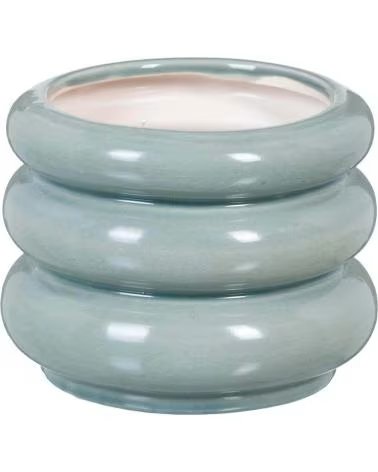 IXIA VASO DECORATIVO EM CERÂMICA COM DESIGN CONTEMPORÂNEO AZUL
