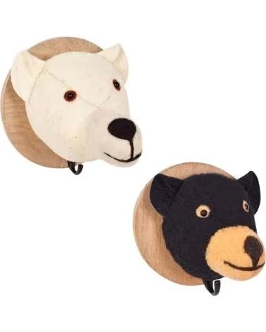 FOIMPEX CABIDE DE PAREDE INFANTIL DESIGN ANIMAIS EM MADEIRA MULTICOLOR