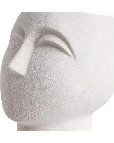 IXIA DEKORATIVE VASE MIT MINIMALISTISCHEM GESICHT-DESIGN BEIGE
