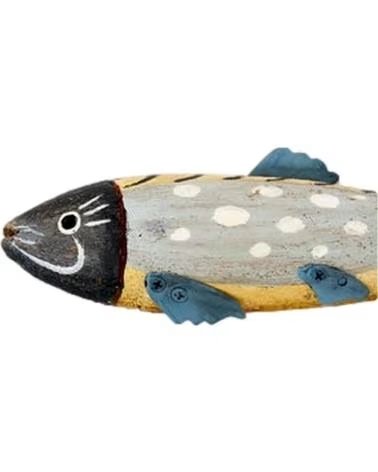 BATELA DEKORATIVE WANDGARDEROBE IN FISCHFORM NAUTISCHER STIL MULTICOLOR