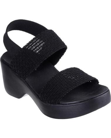 SKECHERS SANDALIAS DE TACON MUJER CALI DAY - NEGRO