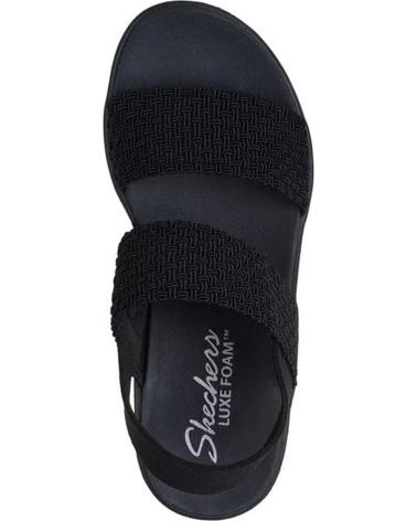 SKECHERS SANDALIAS DE TACON MUJER CALI DAY - NEGRO